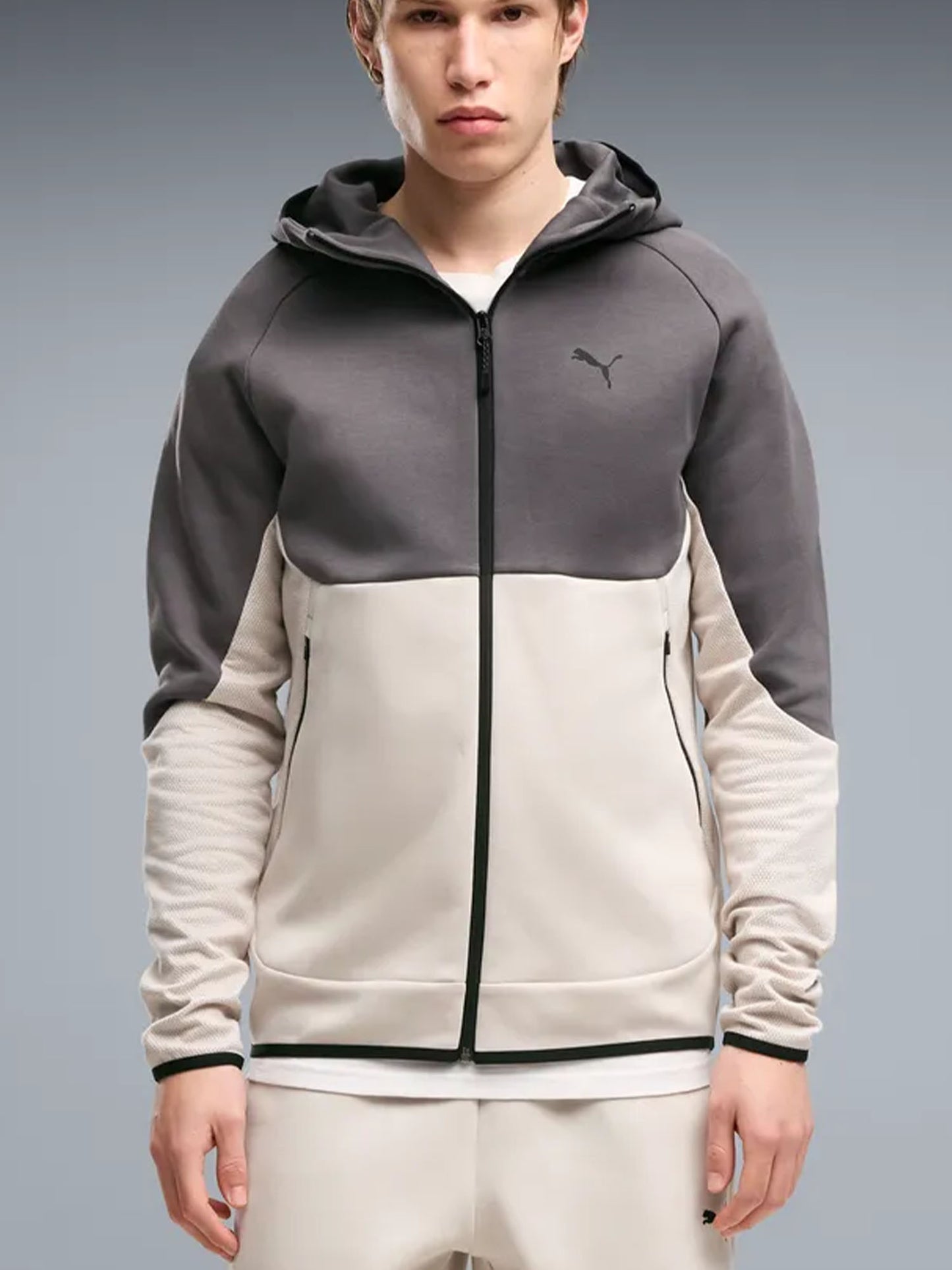 Puma Tech Elevated, felpa da uomo grigia