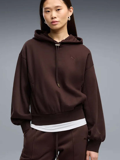 Puma Her Relaxed Fleece, felpa da donna marrone