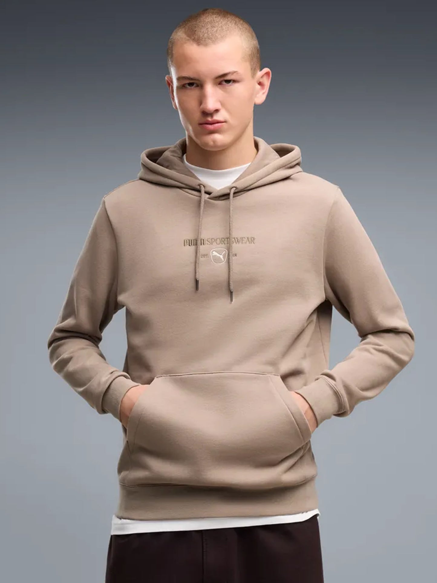 Puma Class Graphic Fleece, felpa da uomo grigia