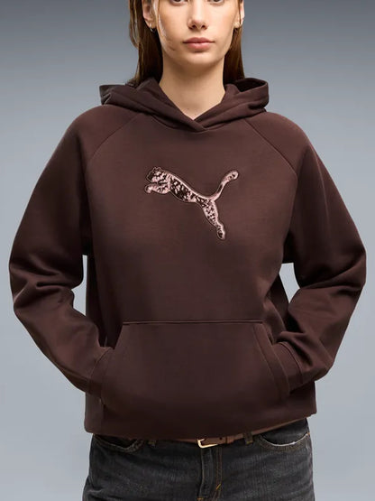 Puma Essentials Sequins, felpa da donna marrone