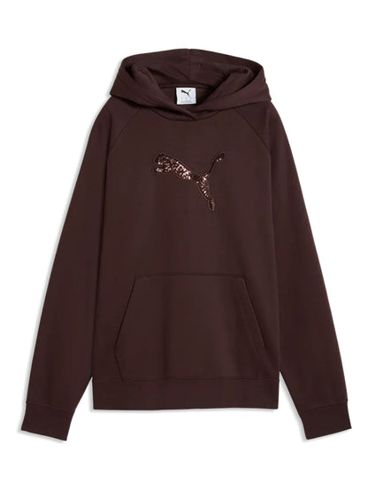 Puma Essentials Sequins, felpa da donna marrone