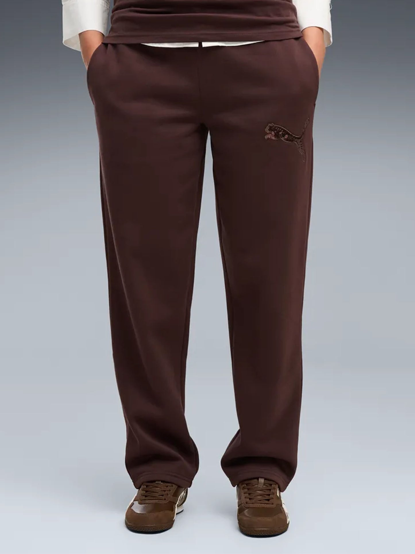 Puma Pant.Comfort Fl, pantalone da donna marrone