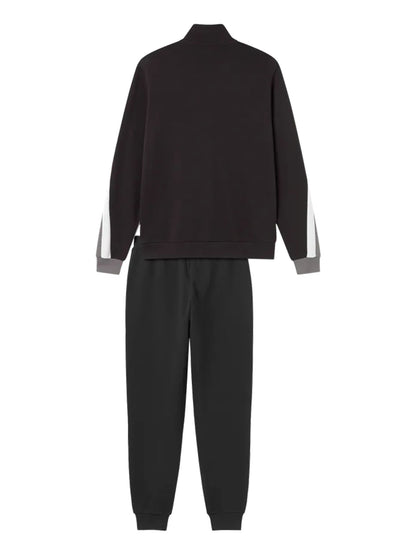 Tuta Essentials Block in cotone nero uomo di Puma