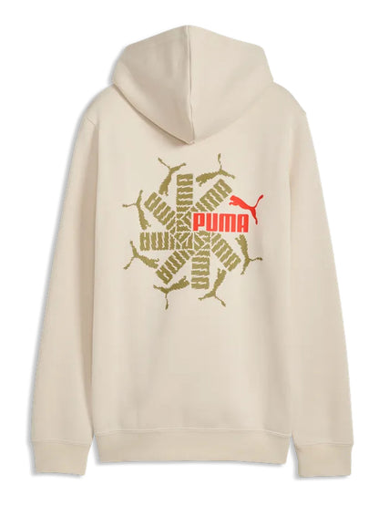 Puma B.Felpa Reg.Fl, felpa unisex bambino panna