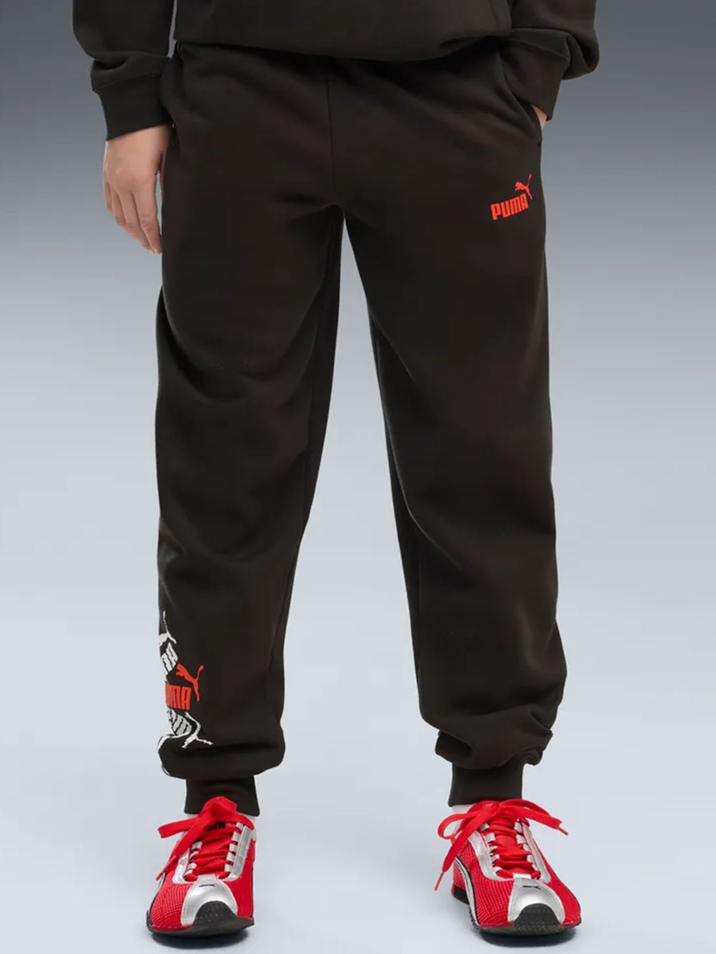 Puma Logo Lab, pantalone unisex bambino nero