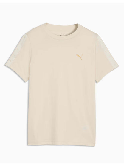 Puma Essentials Tape Tee, t-shirt a maniche lunghe Unisex bambino panna