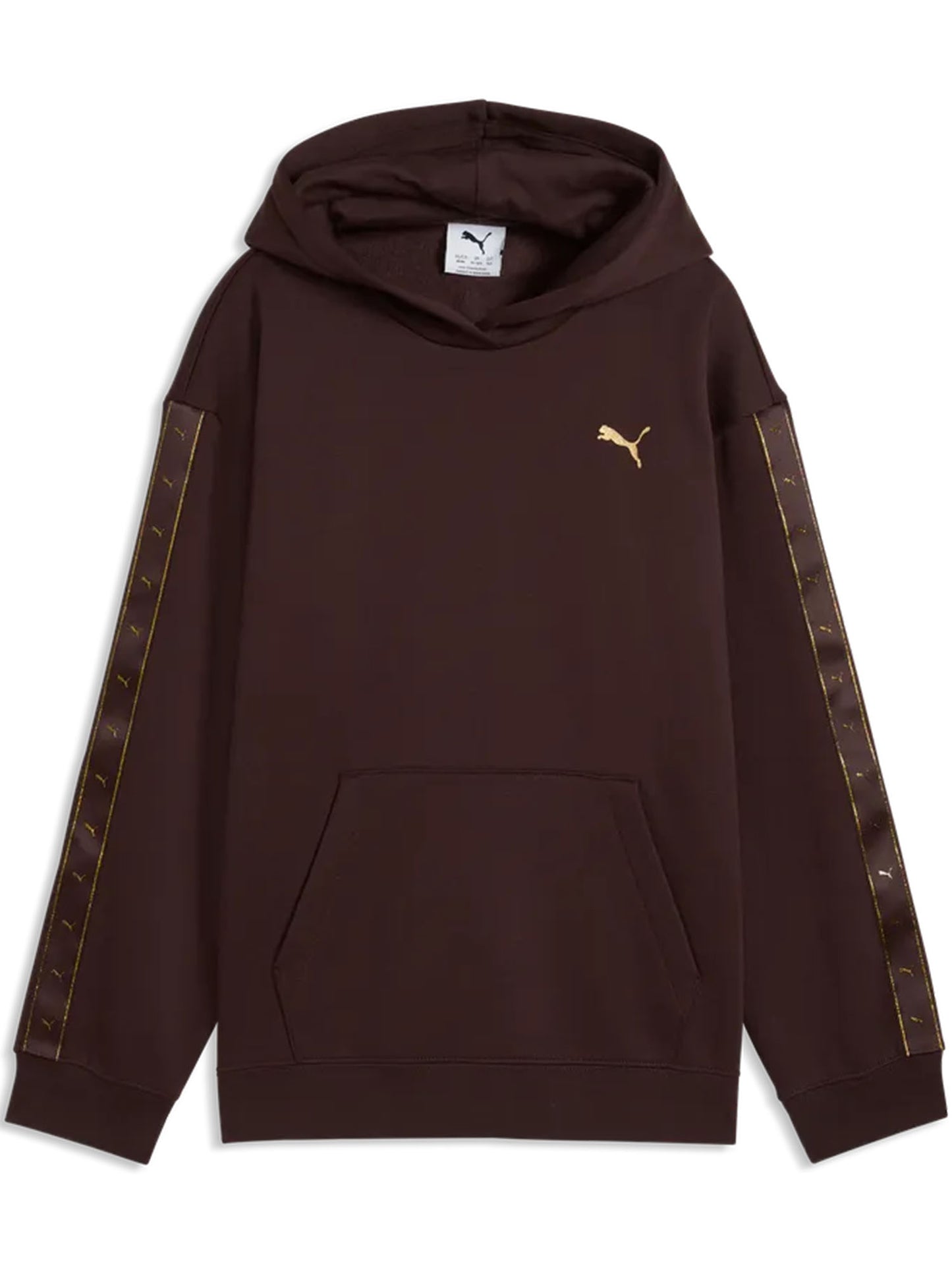 Puma Essentials Tape Relaxed Hoodie, felpa Unisex bambino marrone