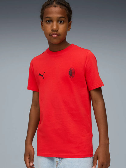 T-SHIRT ESSENTIAL AC MILAN PUMA RAGAZZO ROSSO