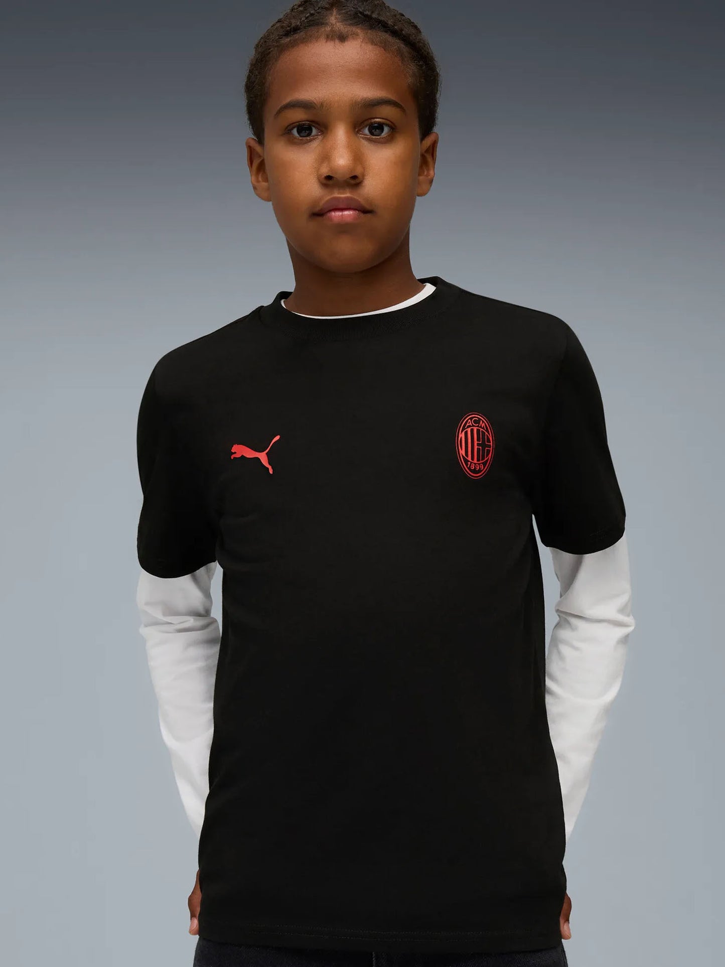 T-SHIRT ESSENTIAL AC MILAN PUMA RAGAZZO NERO