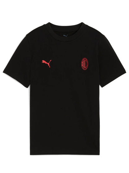 T-SHIRT ESSENTIAL AC MILAN PUMA RAGAZZO NERO