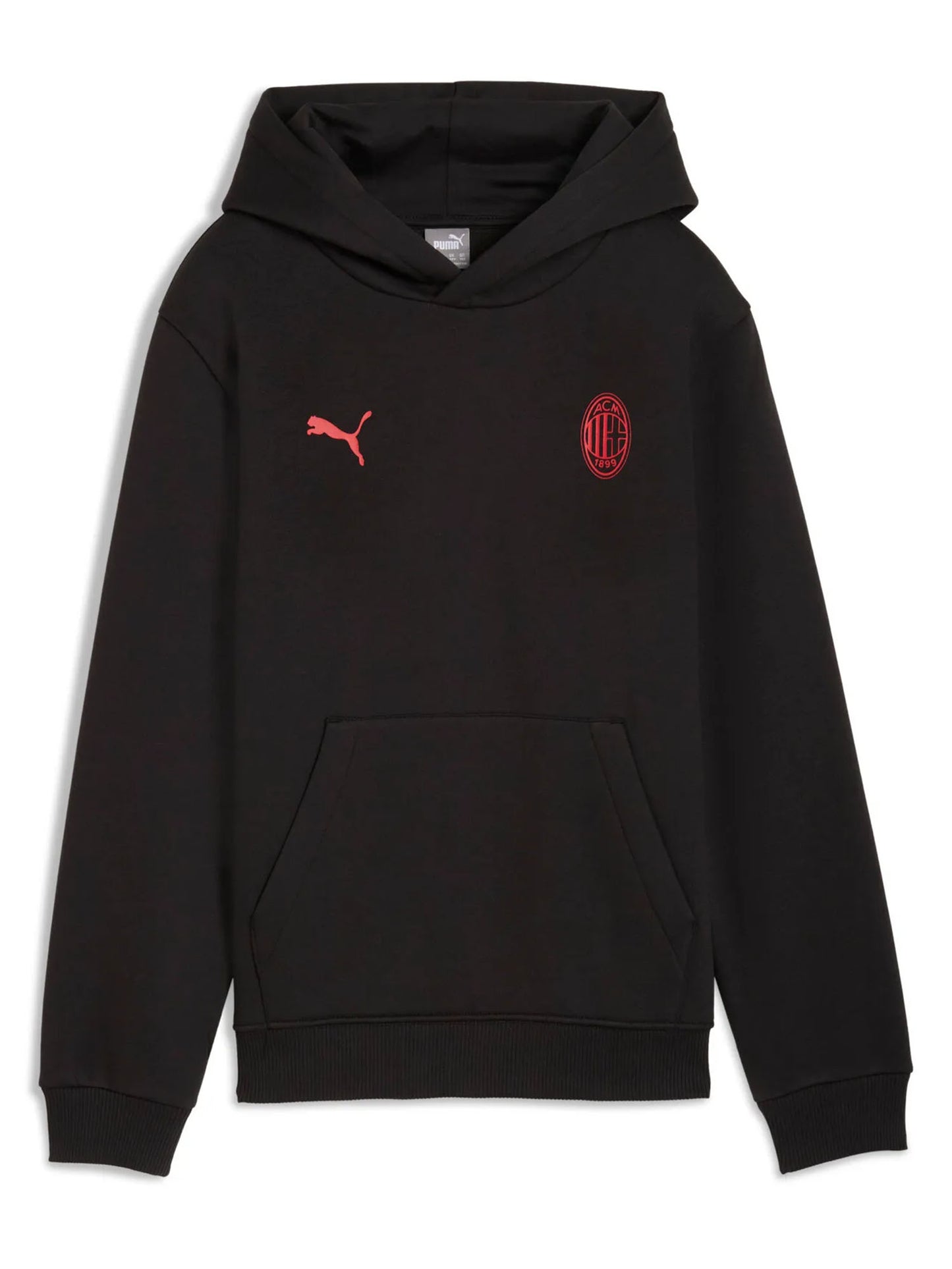 FELPA CON CAPPUCCIO ESSENTIAL AC MILAN RAGAZZO NERO