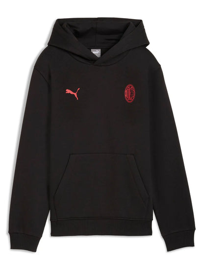 FELPA CON CAPPUCCIO ESSENTIAL AC MILAN RAGAZZO NERO