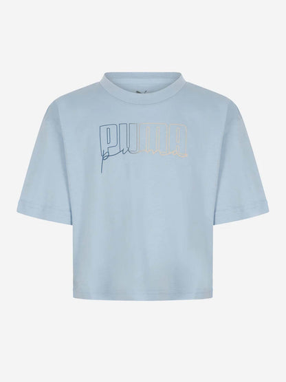 T-SHIRT BTS PUMA DA BAMBINA CELESTE