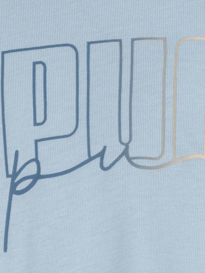 T-SHIRT BTS PUMA DA BAMBINA CELESTE