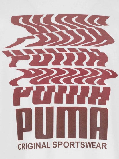 T-SHIRT BTS PUMA DA BAMBINO BIANCO