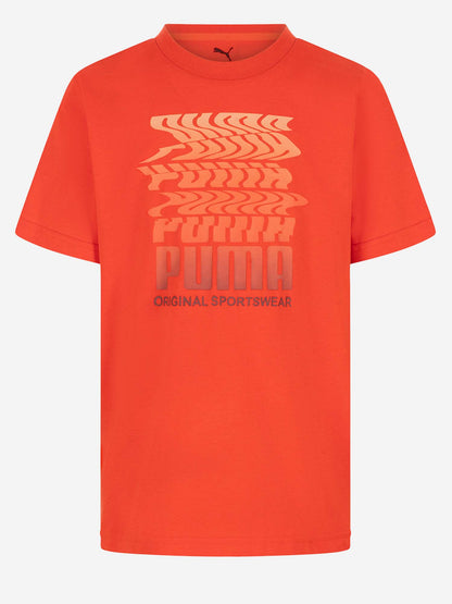 T-SHIRT BTS PUMA DA BAMBINO ARANCIO