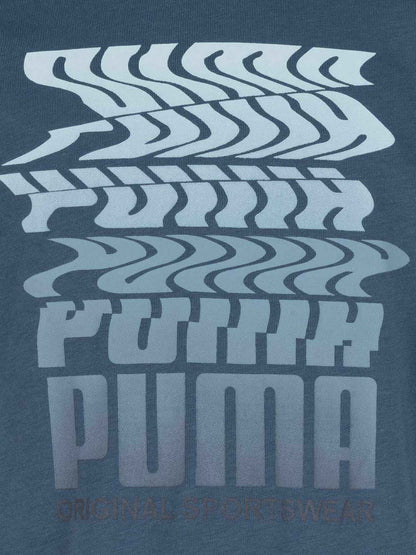 T-SHIRT BTS PUMA DA BAMBINO BLU