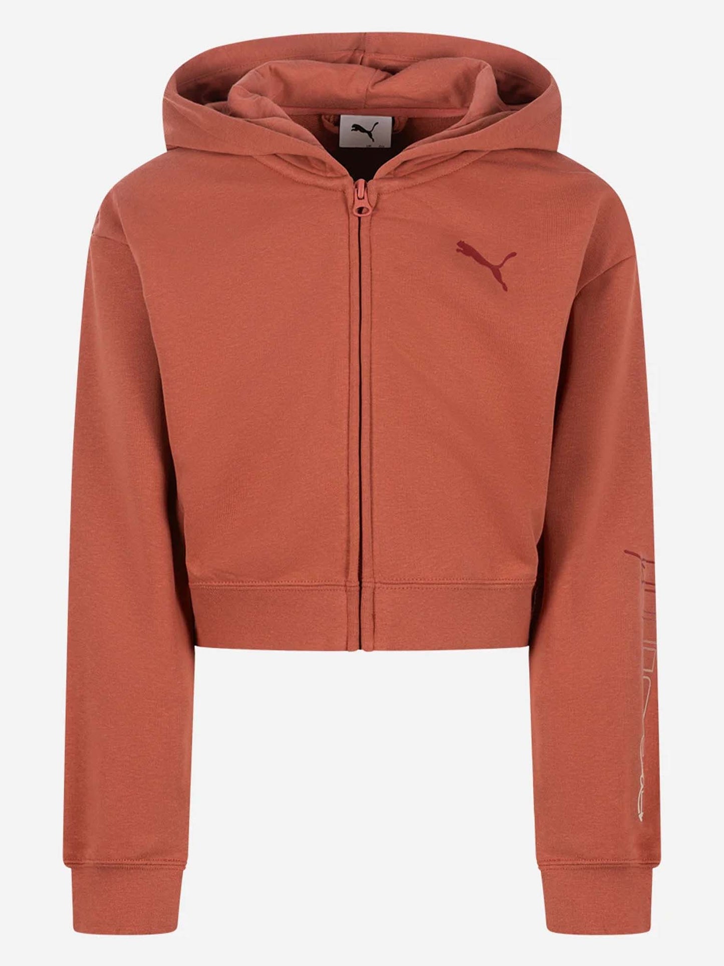FELPA FULL ZIP BTS PUMA DA BAMBINA RUGGINE