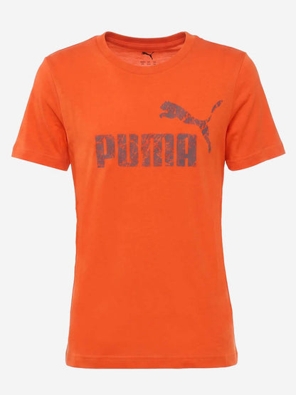 Puma B. T-shirt a maniche lunghe unisex bambino arancione