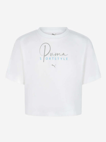 Puma Bts T-shirt Regular, t-shirt a maniche corte Unisex bambino bianca