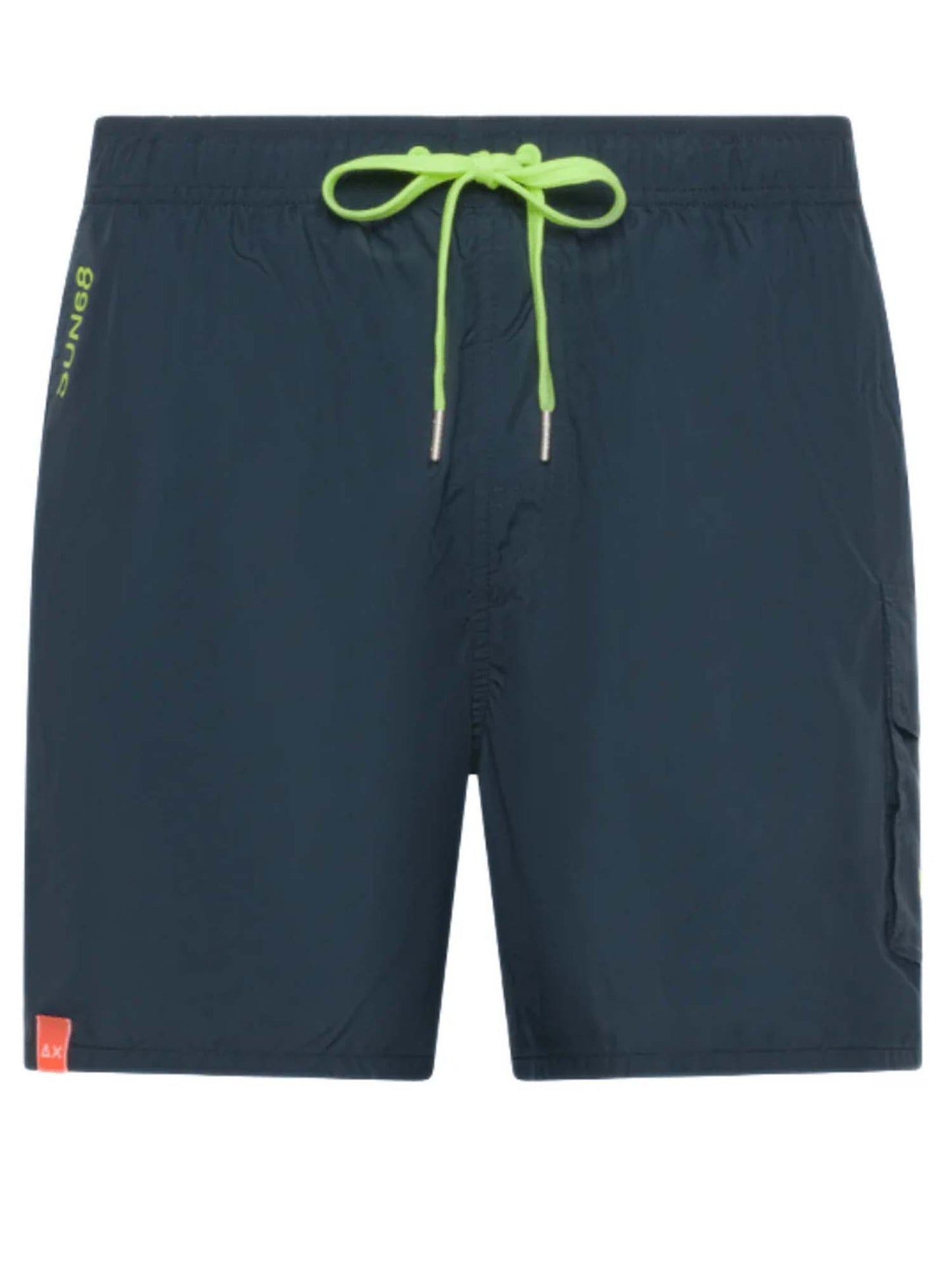 Sun68 boxer costume da uomo blu con tasche per la spiaggia