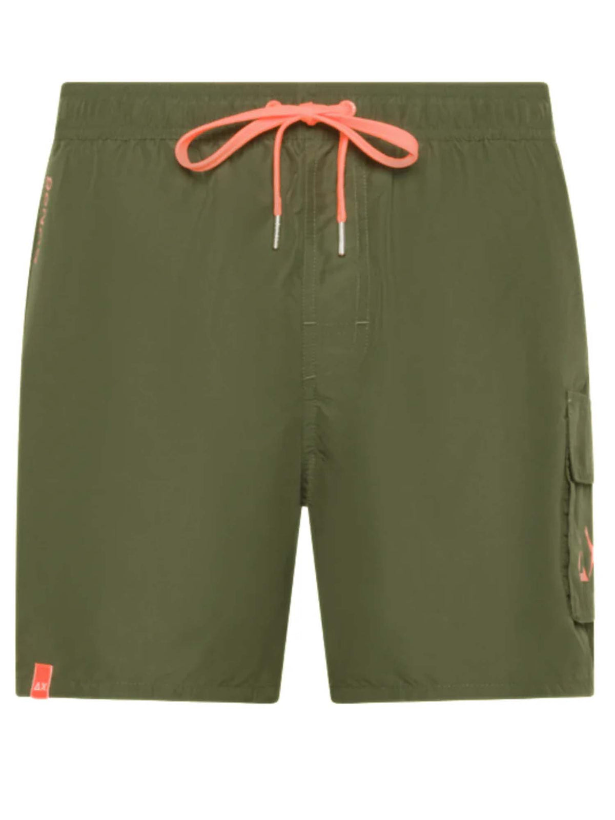 SUN68 costume boxer mare da uomo verde militare
