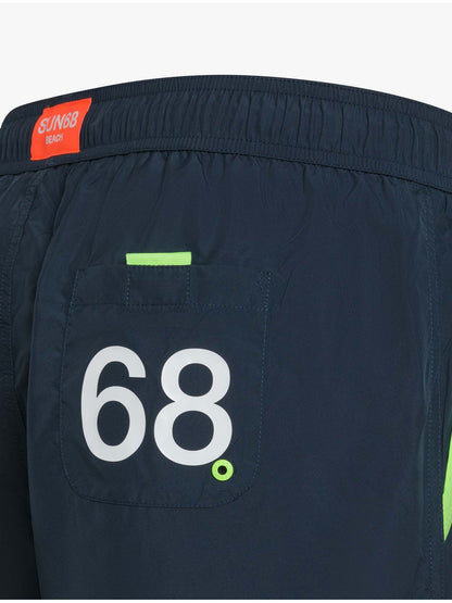 Bermuda da spiaggia Sun68 uomo in blu navy per un look casual estivo