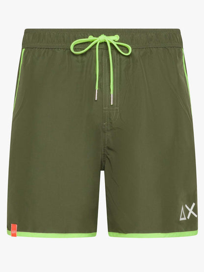Bermuda da spiaggia Sun68 da uomo verde, stile casual