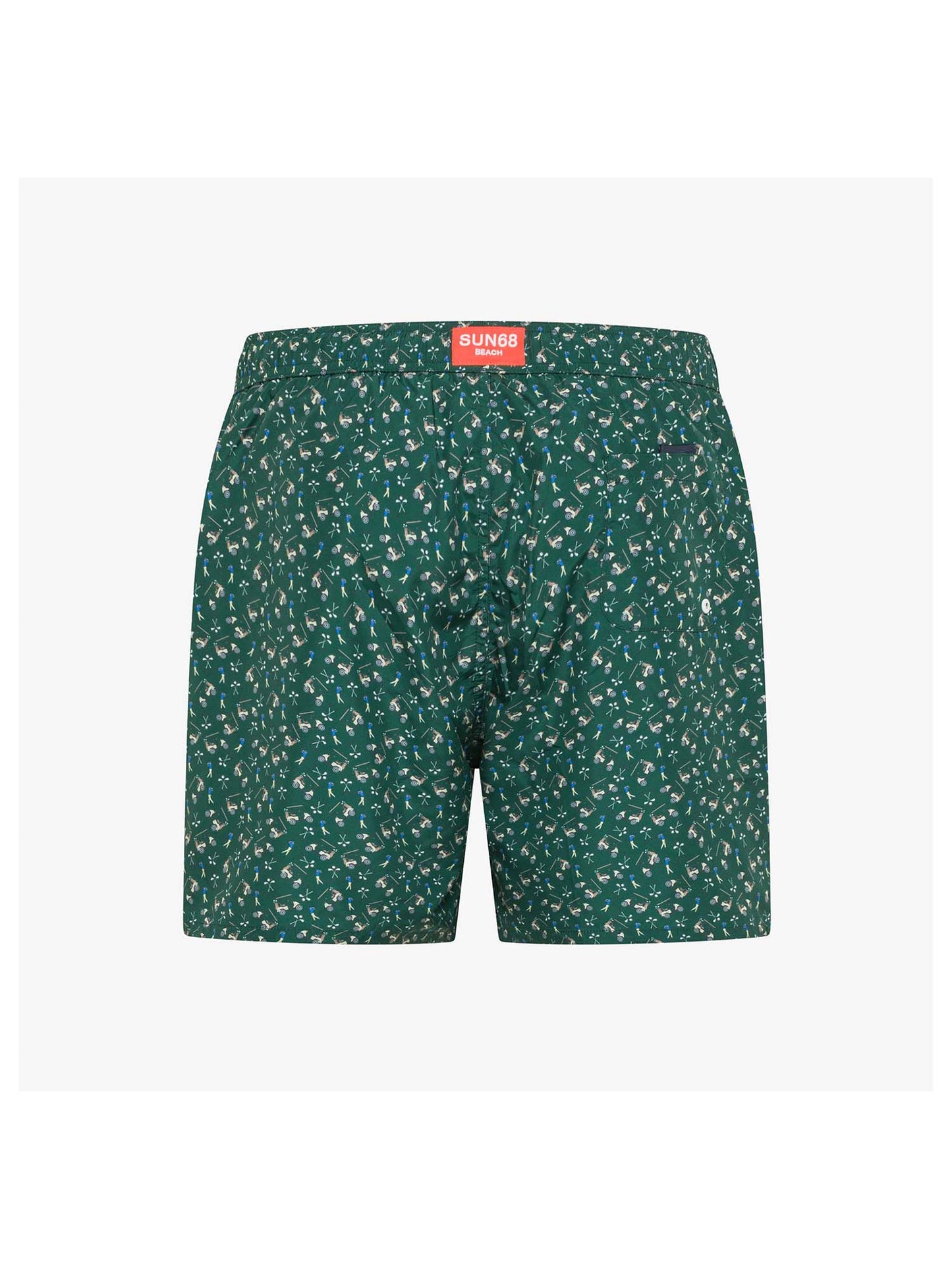 Bermuda da spiaggia Sun68 verde da uomo per stile e comfort estivi