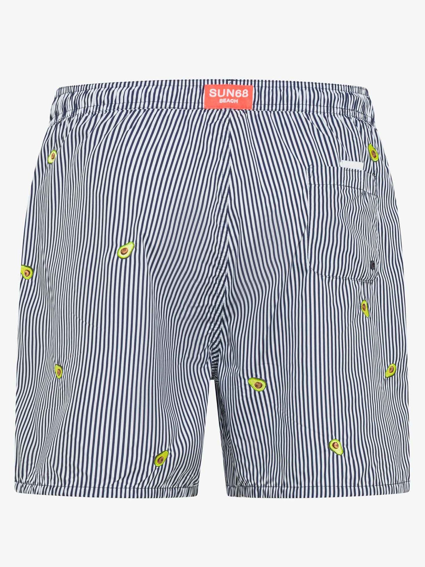 Sun68 boxer da spiaggia uomo multicolore con ricamo originale