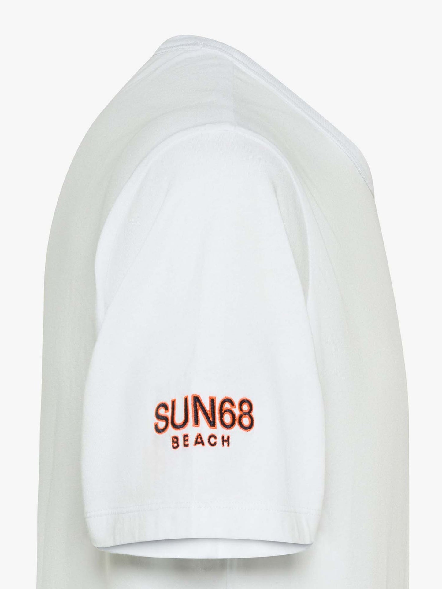 Sun68 t-shirt maniche corte da uomo bianca con logo
