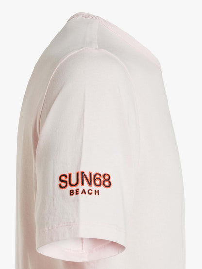Sun68 T-shirt maniche corte casual da uomo fucsia