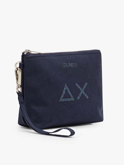 Sun68 pochette versatile in canvas blu da Donna adulto