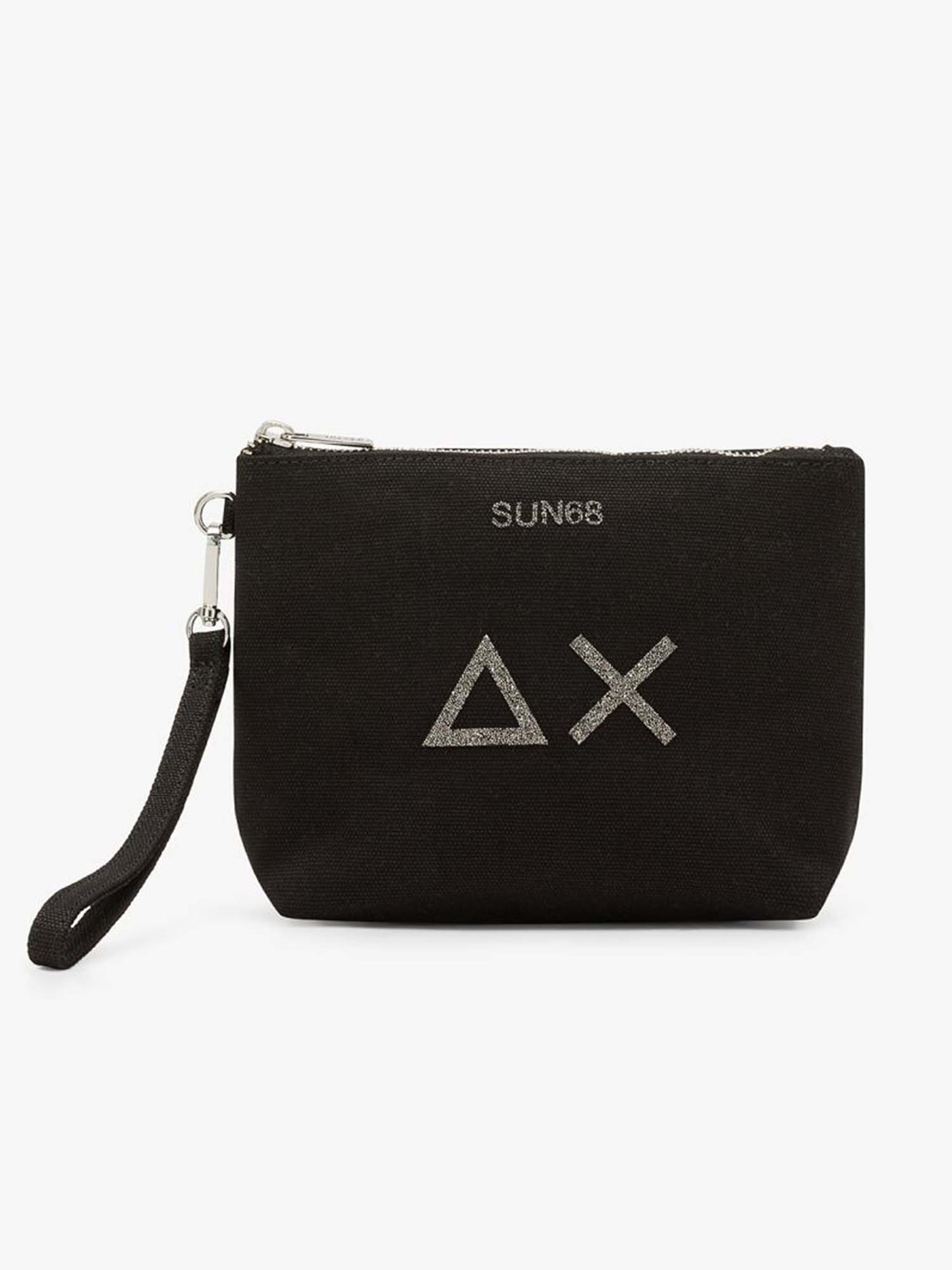 Sun68 Portatutto, mini pochette canvas da Donna nera per uso quotidiano