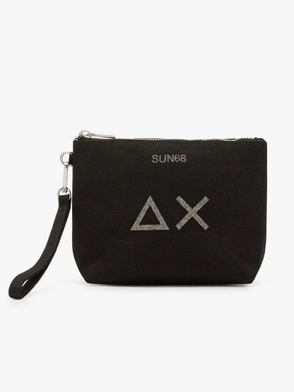 Sun68 Portatutto, mini pochette canvas da Donna nera per uso quotidiano