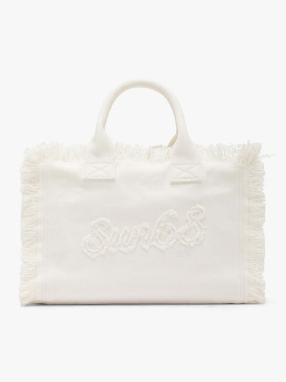 Sun68 Cali Tote bag in cotone color crema da Donna adulto