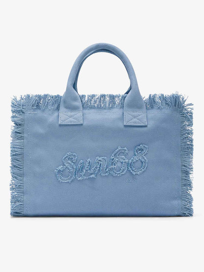 Sun68 Cali Midi Bag, borsa da Donna casual blu in canvas
