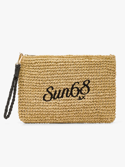 Sun68 clutch in raffia beige casual da Donna adulto
