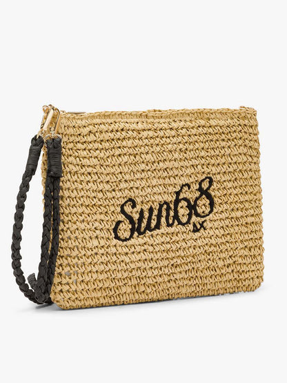 Sun68 clutch in raffia beige casual da Donna adulto