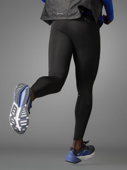 LEGGINGS OWN THE RUN ADIDAS UOMO NERO