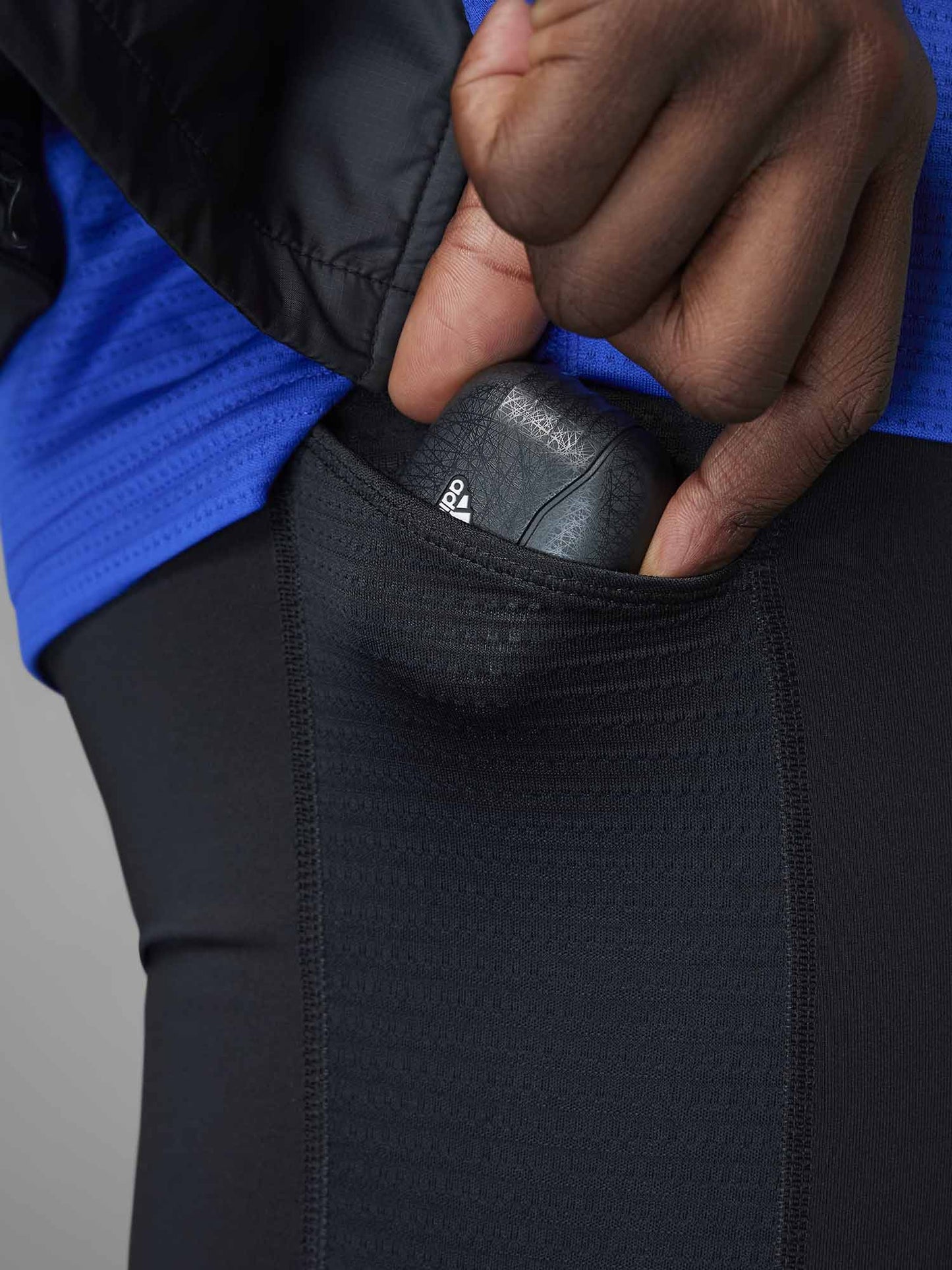 LEGGINGS OWN THE RUN ADIDAS UOMO NERO