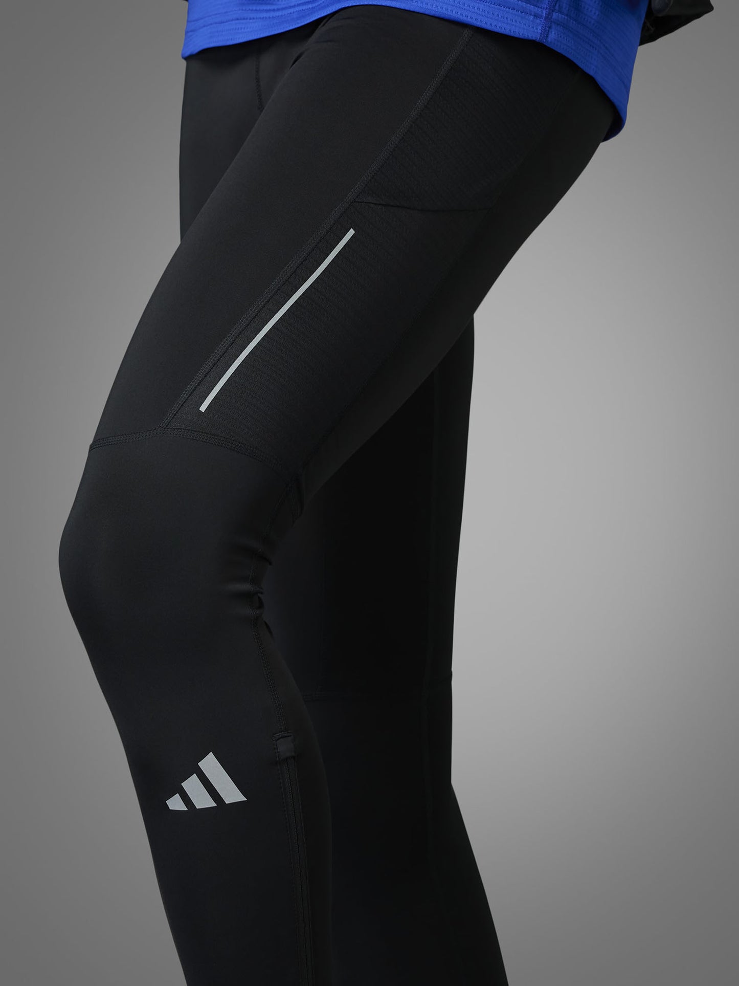 LEGGINGS OWN THE RUN ADIDAS UOMO NERO