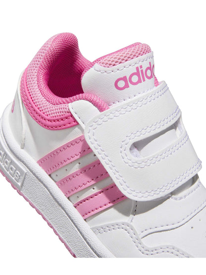 SNEAKERS HOOPS 3.0 ADIDAS DA BAMBINA BIANCO ROSA