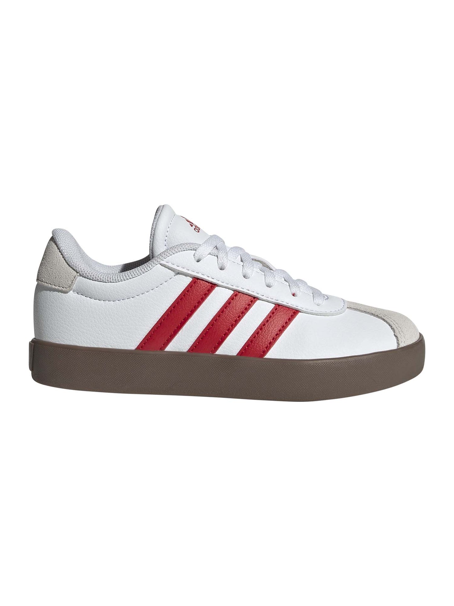 SNEAKERS VL COURT 3.0 ADIDAS JUNIOR UNISEX BIANCO-ROSSO