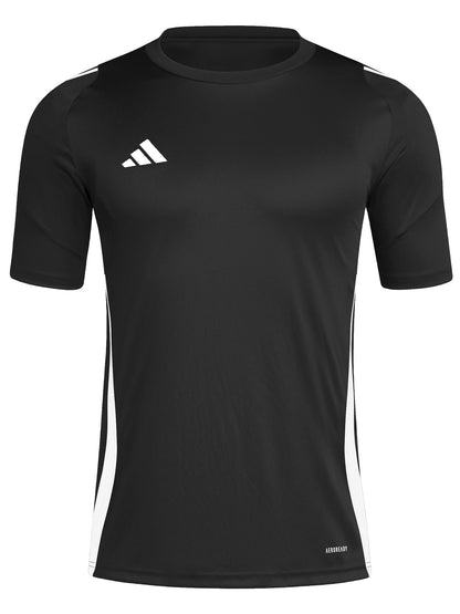 Adidas Tiro 24, t-shirt calcio da uomo nera a girocollo
