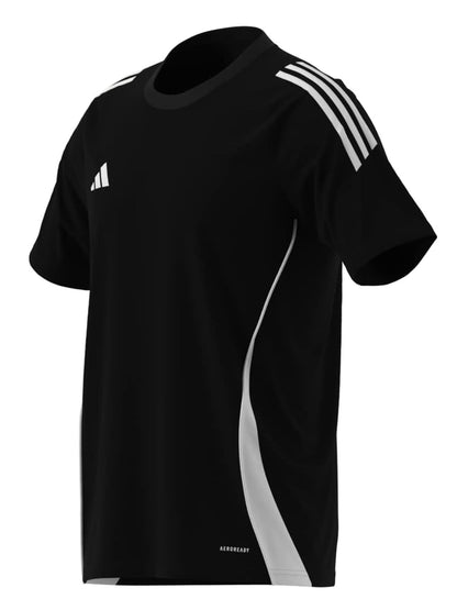 Adidas Tiro 24, t-shirt calcio da uomo nera a girocollo