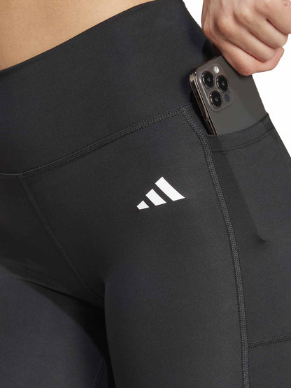 LEGGINGS OPTIME ESSENTIALS CON TASCA A LUNGHEZZA INTERA ADIDAS DA DONNA NERO