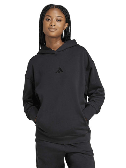 Felpa con cappuccio Adidas All Season nera da donna