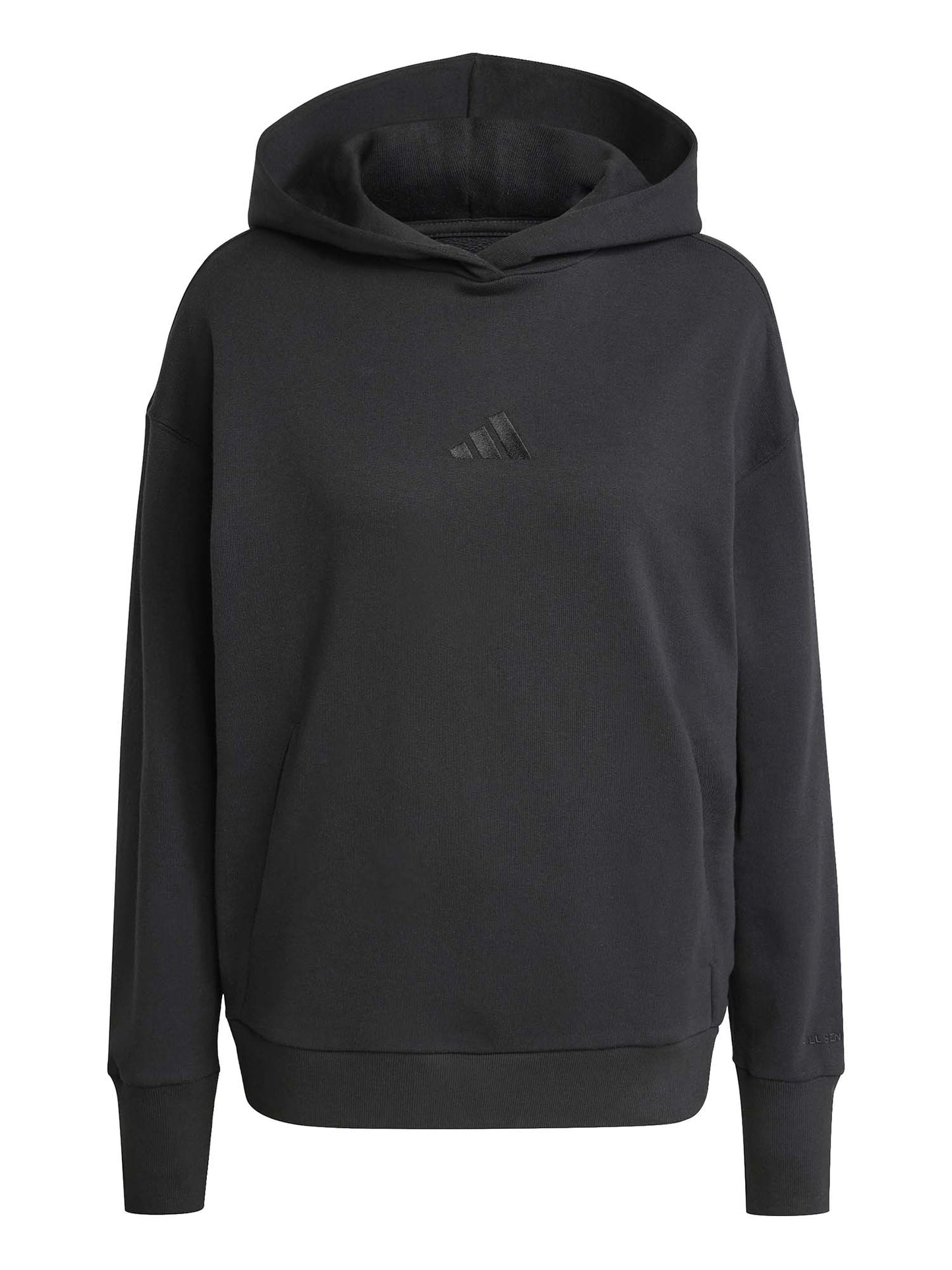 Felpa con cappuccio Adidas All Season nera da donna
