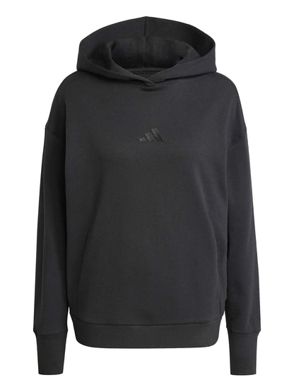 Felpa con cappuccio Adidas All Season nera da donna